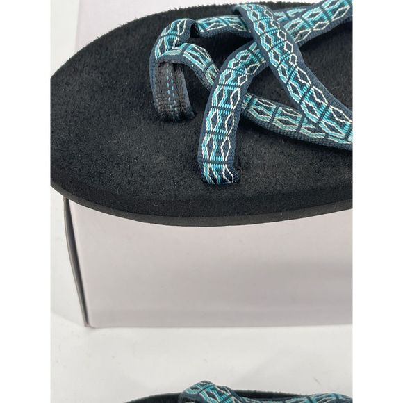 Tevas‎ Sandals Strappy Blue Black Women's Size 11 - Picture 9 of 11